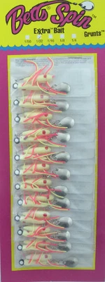 Betts 021GRRL-35N 1" 1/32 OZ Escarabajo Giro con Piernas Blanco/Rojo Punto Tarjeta de 12 Foto 1 de 2