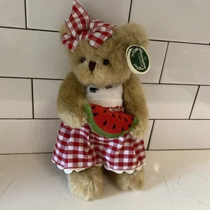 12 Zoll Patty Picknick BEARINGTON BÄR Stofftier Wassermelone 143295 rot kariertes Kleid - Bild 1 von 9
