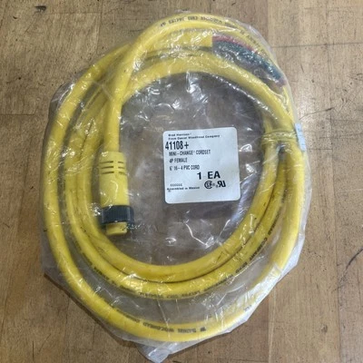 🔥BRAD HARRISON 41108+ MINI-CHANGE CORDSET 4P FEMALE 6', 600V 10A, NEW🇺🇸 - Image 1 of 4