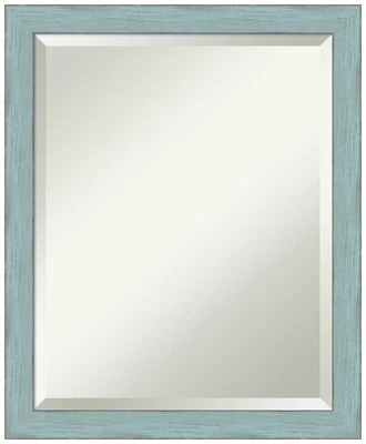Blue Wall Mirror 22x18 Sky Blue Rustic Rectangle Bathroom Mirror for Wall Dec... - Image 1 of 4