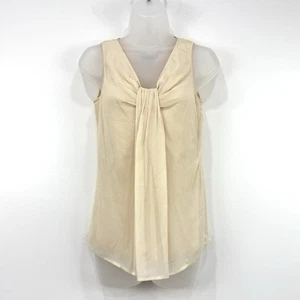 St John Couture Top Creme 100% Seide Old Money Country Club Kapsel Ruhe Luxus - Bild 1 von 9