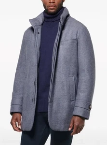 Norwegian Wool Herringbone Padded Hooded Jacket $1,795 - Picture 1 of 12