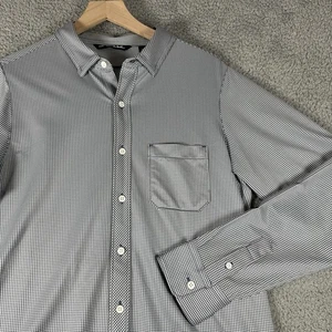 Camisa polo Travis Mathew para hombre a rayas medianas manga larga logotipo de golf - Imagen 1 de 7