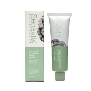Sensatia Botanicals Green Tea & Tamarind Facial Scrub 60ml | Natural Exfoliator - Picture 1 of 3
