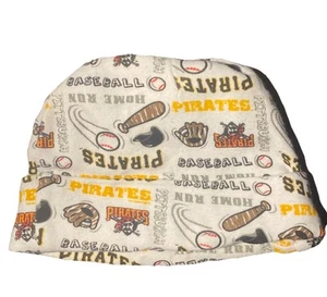 VINTAGE Pittsburgh Pirates Infant Newborn Baby Hat - Over Ears MLB Cap White Y2K - Picture 1 of 8