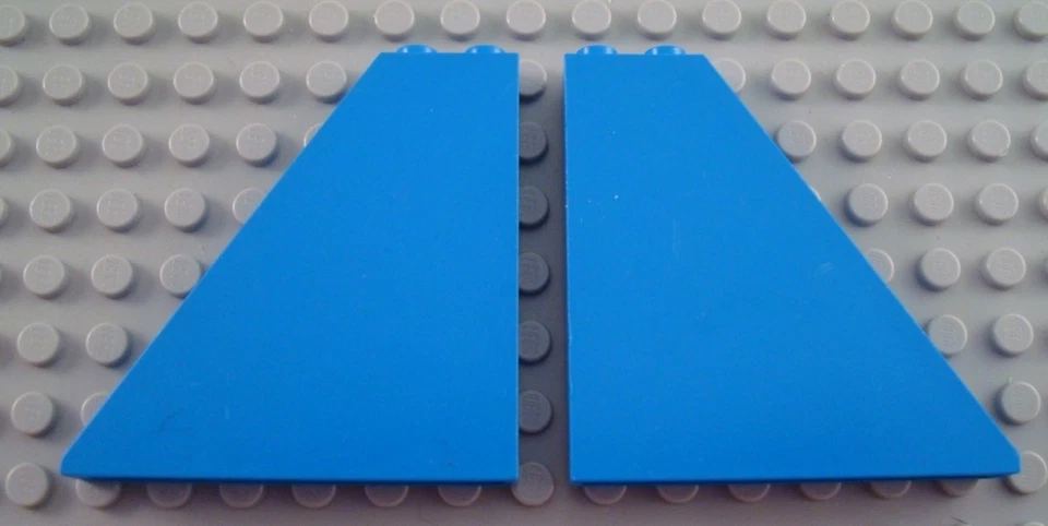 LEGO Lot of 2 Blue 6x1x5 Slope Pieces - Image 1 of 1