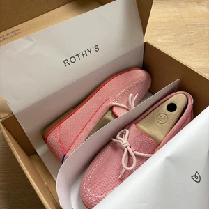NIB Rothy's Boat Shoe Knit Loafer Women's 6.5 Color Sunbaked Pink - Picture 1 of 4
