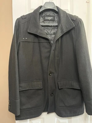 Black Rivet Men’s Military Style Wool Blend Size XL Black Coat - Image 1 of 3