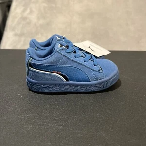 Puma Suede Toddler 5c Blue 386537-01 Athletic Sneakers - Picture 1 of 7