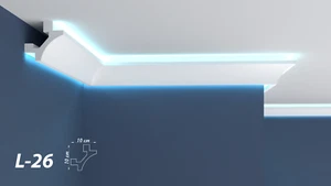 Coving Cornice Moulding Led Type Xps Material For Wall & Ceiling Not Plaster L26 - Picture 1 of 11