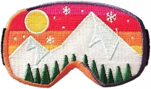 Ski Snowboard Goggles Patch, 3.5 Inches, Winter Mountain Sports Adventure Patch - Picture 1 of 1