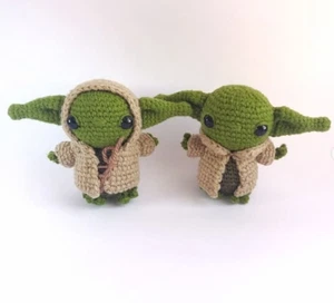 Crochet Baby Yoda Toy Cute Child Yoda Mandalorian  - Picture 1 of 6