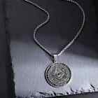 Silver Tone Round Fashion Pendant / Necklace Masonic Freemason All Seeing Eye