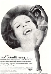 Formfit Feeling Skippies langbeiniges Höschen und Gürtel 7,5" x 11" Vintage Mag Print Werbung - Bild 1 von 1