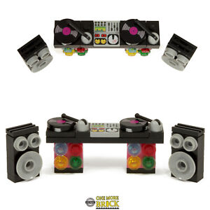 DJ Decks & Speakers - Inc turntables, vinyl discs | All parts LEGO