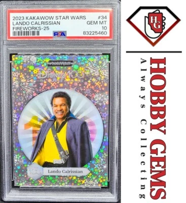 LANDO CALRISSIAN PSA 10 2023 Kakawow Disney100 Star Wars Fireworks #34 10/25 - Image 1 of 2