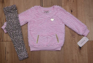 Juicy Couture Baby Girl Long Sleeve Shirt & Legging Set~Pink, Gold & Leopard~24M - Picture 1 of 3