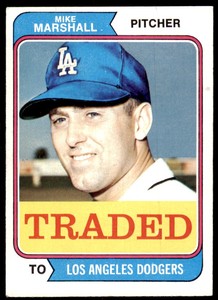 1974 TOPPS MIKE G. MARSHALL LOS ANGELES DODGERS #73T