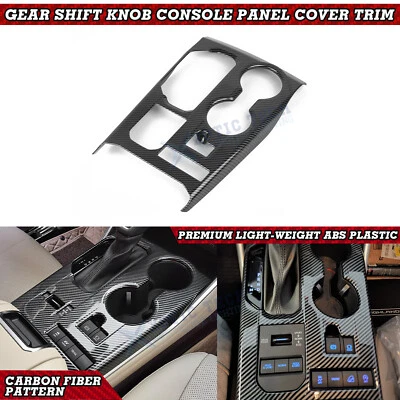 Tapicería superpuesta de medios de cambio de marchas con patrón de fibra de carbono para Toyota Highlander 2020-up Foto 1 de 4
