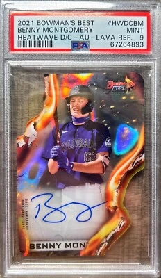 2021 Bowman's Best Heatwave Die-Cut Lava Refractor /50 Benny Montgomery Auto - Image 1 of 2