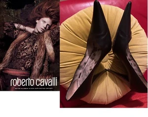 UNLEASH THE FELINE - ZAPATOS DE TACÓN DE AGUJA IMPRESIONANTES ROBERTO CAVALLI TACÓN DE METAL 39 - Imagen 1 de 11