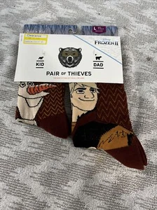 Pair of Thieves Dad Kid Twinsies Crew Socks Large Disney Frozen Olaf Fathers Day - Picture 1 of 1