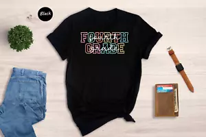 Fourth Grade Shirt, 4th Grade Shirt, Fourth Grade Teacher Shirt, Grade Rainbow - Picture 1 of 7