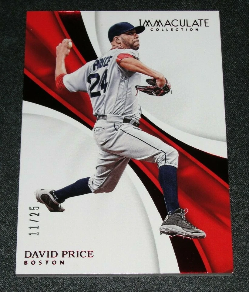 2017 Immaculate DAVID PRICE #38 Red Foil Variant/25 Boston RED SOX - Vanderbilt - Image 1 of 2