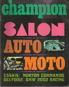 CHAMPION 34 1968 BMW 2002 SCHNITZER 190CH 750 NORTON COMMANDO SALON AUTO + MOTO - Imagen 1 de 2