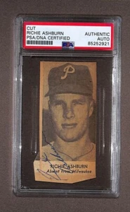 Richie Ashburn Signed Newspaper Clipping PSA Authentic Auto - Picture 1 of 3