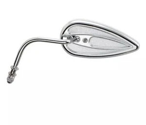 Arlen Ness Teardrop Mirror Left Steel Chrome - Picture 1 of 1