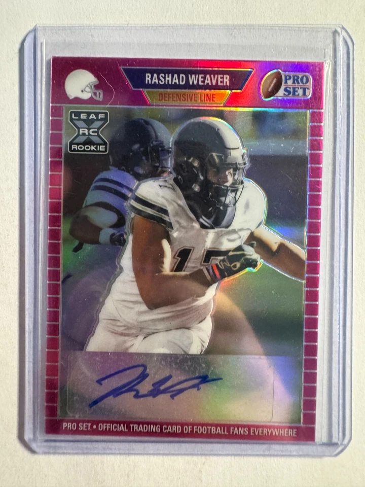 K288,517 - 2021 Leaf Pro Set Metal Auto Rainbow Pink #PARW1 Rashad Weaver #/35 - Image 1 of 1