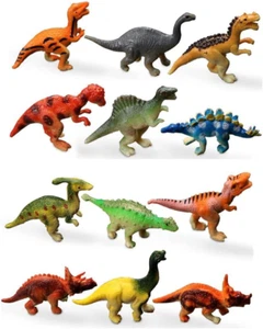 Mini Dinosaur Figures - Assorted 12 Pack for Cake Toppers & Easter Eggs - Picture 1 of 12