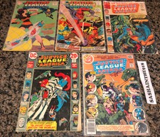 Justice League America Lot of 5 Vol 1 #60 #64 #87 #101 #160 FN DC Bags 60's 70's