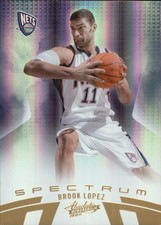 2010-11 Absolute Memorabilia Spectrum Gold Basketball Card #25 Brook Lopez/100