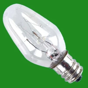 5x 7W SPARE MINI BULBS DUSK DAWN NIGHT LIGHT LAMP; E12 CANDELABRA CES 12MM SCREW - Picture 1 of 1