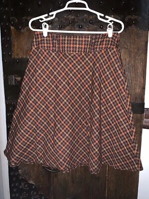 Dressbarn Mujer Cuadros Línea A Midi Largo Falda Talla 8 Foto 1 de 4