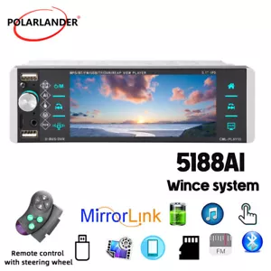 Autoradio Singolo Din 5.1" Touch Screen Bluetooth Radio Lettore FM/RDS USB/AUX/TF - Foto 1 di 16