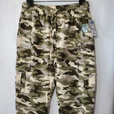 University of Kentucky Sweat pants Men Large Joggers Tapered Cargo Pockets Camo  - Image 1 of 4