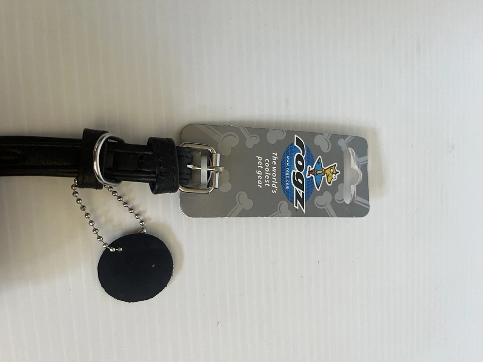 Rogz Cuero Genuino Hebilla Perro Cachorro Collar Negro Tamaño Pequeño 27cm a 36cm Nuevo Foto 1 de 3