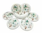 White marble coaster sets of 6 pcs, mother of pearl floral art kitchen decor set