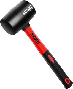 16oz Rubber Mallet Hammer, Fiberglass Handle, Rubber Mallet for Flooring Tent St - Picture 1 of 5