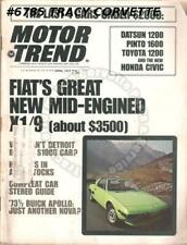 April 1973 Motor Trend 1935 Mercedes-Benz Sport Roadster Buick Apollo Fiat X1/9