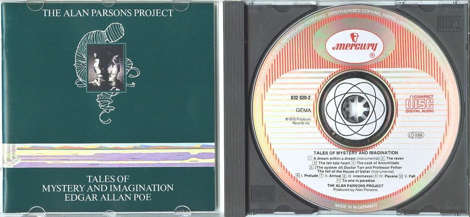ALAN PARSONS PROJECT Tales Of Mystery And Imagination WEST GERMANY CD 1976 Prog - Bild 1 von 1