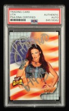 Lita Signed 2001 Fleer WWF The Ultimate Diva Collection #15 Inscribed (PSA) A