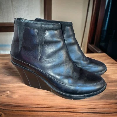 Botines de cuña Camper 37/7 de cuero negro Foto 1 de 4