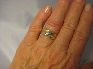 14k Y GOLD ladies Wedding Anniversary Band Ring Diamonds 4.4g Size 6.5 - Picture 1 of 8