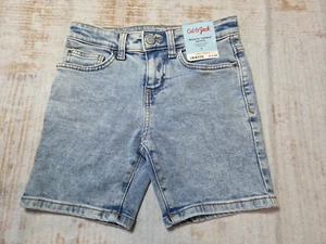 Cat & Jack Mädchen Größe 6 Knie Relaxed Tapered Jeansshorts helle Waschung - Bild 1 von 4
