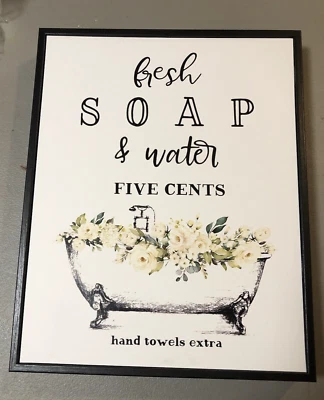 Stupell Industries Fresh Soap And Water Bath Tub Bathroom Design Framed Art - Image 1 of 4