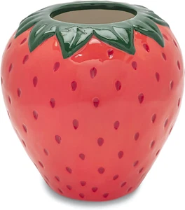 Vintage Inspired Strawberry Vase, Decorative Ceramic Vase, Large Flower Vase, Un - Picture 1 of 8